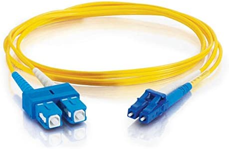 C2g/ cables to go C2G 29920 OS2 Fiber Optic Cable - LC-SC 9/125 Duplex Multimode PVC Fiber Cable, Yellow (9.8 Feet, 3 Meters)