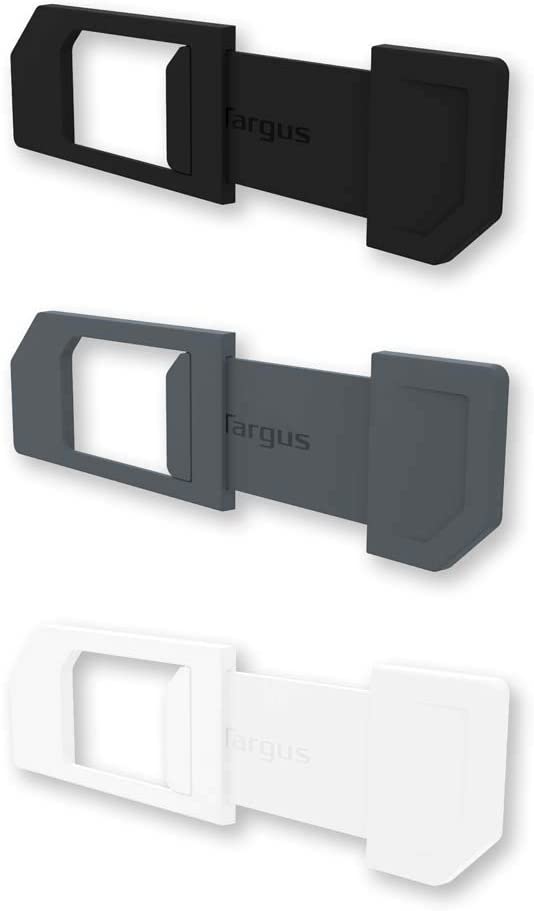 Targus Spy Guard Sliding Webcam Cover on Laptop and Camera Devices for Visual Viewing Security Protection and Anti-Hack Prevention - 3 Pack, Black, Gray, and White (AWH012US) 3-pack