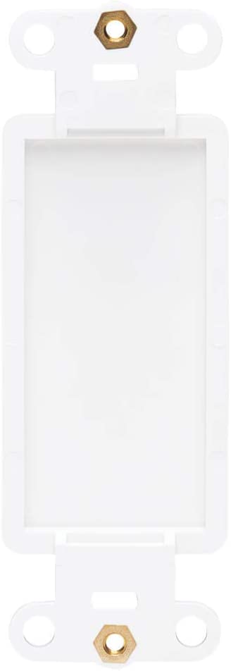 Tripp Lite Decora Wall Plate Insert, Decorative Center Plate, Vertical, Blank, White (N042D-100V-WH) 0 Ports Center Plate