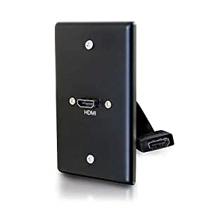 C2g/ cables to go C2G HDMI Pass Through Single Gang Electrical Distribution Wall Plate Black (39878)