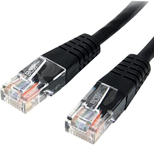 StarTech.com Cat5e Ethernet Cable - 10 ft - Black - Patch Cable - Molded Cat5e Cable - Network Cable - Ethernet Cord - Cat 5e Cable - 10ft (M45PATCH10BK) 10 ft / 3m Black