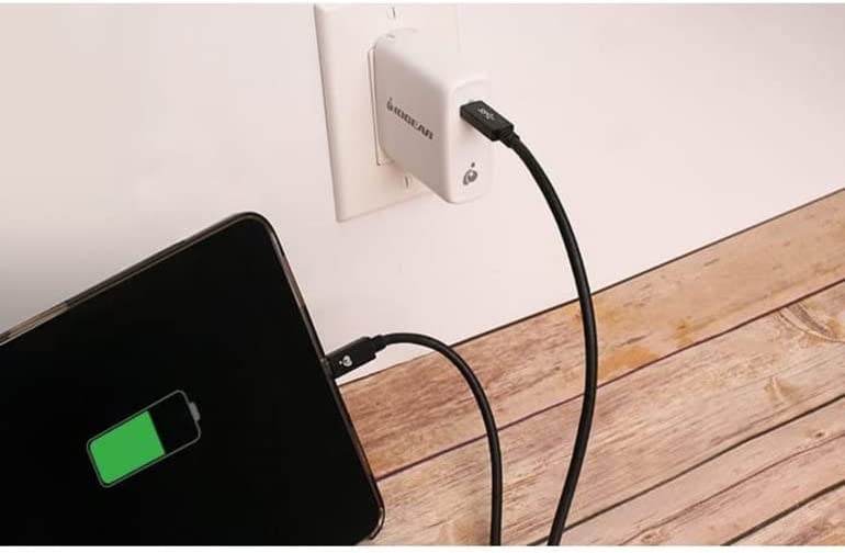 IOGEAR GearPower 100W USB-C GaN Charger, Compatible with All Type C Devices, USB4, Thunderbolt 3 and Thunderbolt 4, iPhone 12, and Android Smartphones, USB-C laptops, Tablets, Docks (GPAWC100W)