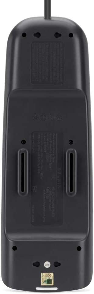 Belkin 12-Outlet Advanced Power Strip Surge Protector, 8ft Cord, Telephone And Coaxial Protection, 3996 Joules White 12-Outlet No ethernet Power Strip