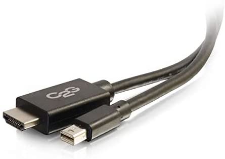 C2g/ cables to go C2G Mini Display Port Adapter, Display Port to HDMI, Male to Male, Black, 6 Feet (1.82 Meters), Cables to Go 54421 Mini DisplayPort To HDMI Cables 6 Feet Black