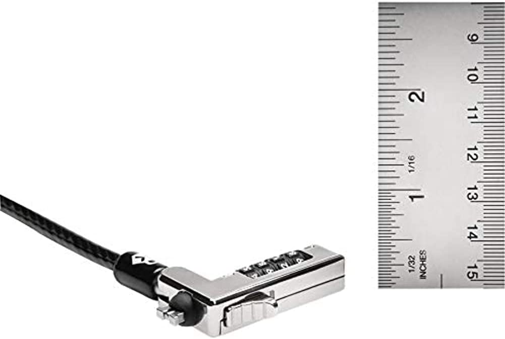 Kensington Slim Combo Lock for Standard Slot - Resettable - 4-Digit - Carbon Steel - for Notebook