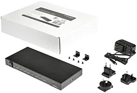 StarTech.com 4K 60hz HDMI Splitter - 8 Port - HDR Support - 7.1 Surround Sound Audio - HDMI Distribution Amplifier - HDMI 2.0 Splitter (ST128HD20)