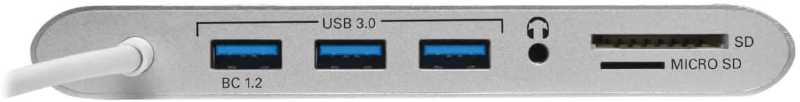 Tripp Lite USB 3.1 Gen 1 USB-C Docking Station w/ USB-A, HDMI, VGA, mDP, Gigabit Ethernet, Mem Card, 3.5mm & USB-C PD Charging, USB C, USB Type C, USB Type-C (U442-DOCK1)