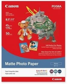 Canon 7981A004 Photo Paper Plus, Matte, 8-1/2 x 11 (Pack of 50 Sheets) 8.5'x11' (50 Sheets)