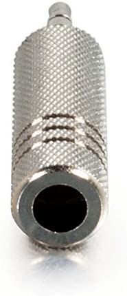 C2g/ cables to go C2G/Cables to Go 40636 3.5mm Stereo Male to 6.3mm (1/4 Inch) Stereo Female Adapter Metallic Silver