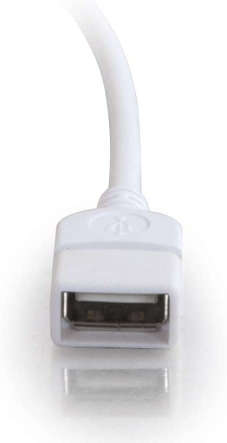 C2g/ cables to go C2G USB Short Extension Cable, USB Cable, USB A to A Cable, White, 3.28 Feet (1 Meter), Cables to Go 19003 USB A Male to A Female 3.3 Feet White