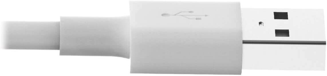 Tripp Lite USB-A to Lightning Charging & Data Cable, MFi Certified for Apple iPhone, iPad & iPod - White, 3 Feet / 1 Meter, 2-Year Warranty (M100-003-WH) White 3 ft.