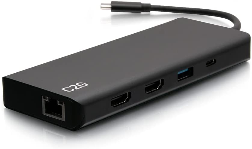 C2g/ cables to go C2G 4K USB C Dual Monitor Dock - HDMI, Ethernet, USB, 3.5mm & 60W Power