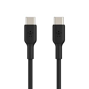 Belkin Boost Charge USB-C to USB-C Cable (USB Type-C Fast Charge Cable for Samsung, Pixel, iPad Pro and More) 2 m, Black USB-C to USB-C (PVC) 2 m Black
