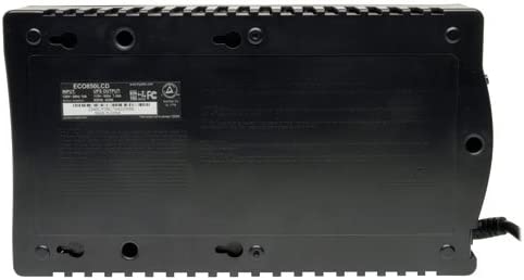 Tripp Lite 850VA UPS Battery Backup, LCD, 425W Eco Green, USB, RJ11, 12 Outlets, 3 Year Warranty & $100,000 Insurance (ECO850LCD), Black, 850 VA LCD