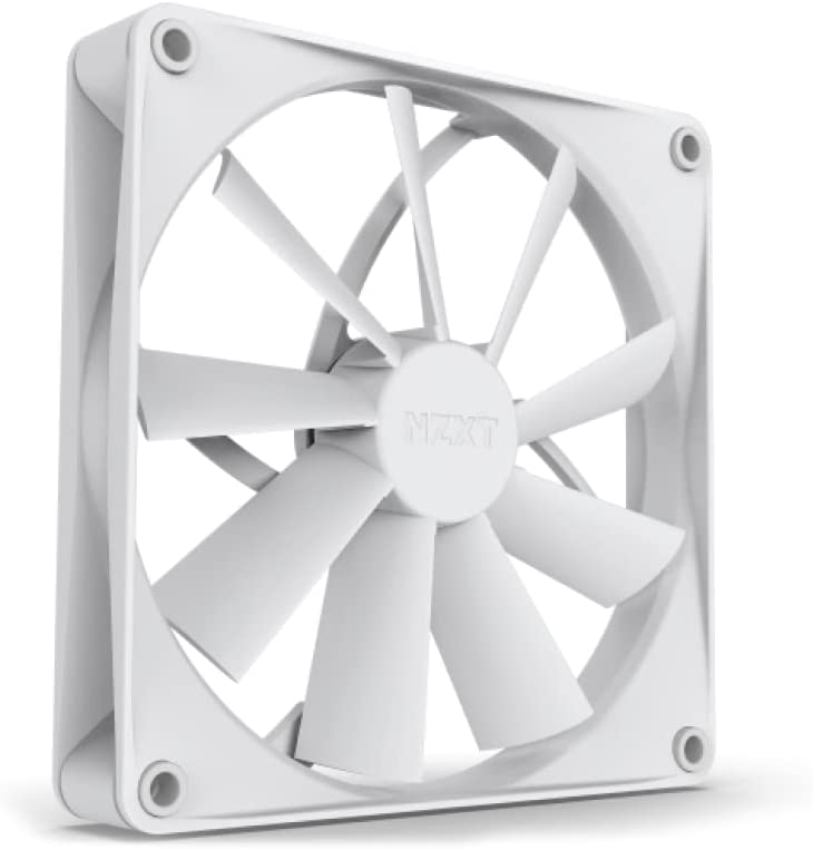 NZXT F140Q Quiet Airflow Fans - RF-Q14SF-W1 - Increase Air Volume - Quiet Operation - Long-Term Durability - 140mm Fan Single Pack - White