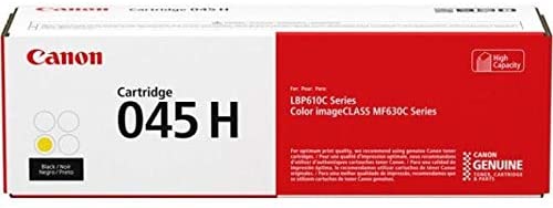 Canon Genuine Toner, Cartridge 045 Yellow, High Capacity (1243C001), 1 Pack, for Canon Color imageCLASS MF634Cdw, MF632Cdw, LBP612Cdw Laser Printer High Yield Yellow
