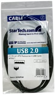 StarTech.com 6 ft Smart UPS Replacement USB Cable AP9827 - USB cable - USB (M) to RJ-45 (10 pin) (M) - 6 ft - black - USBUPS06