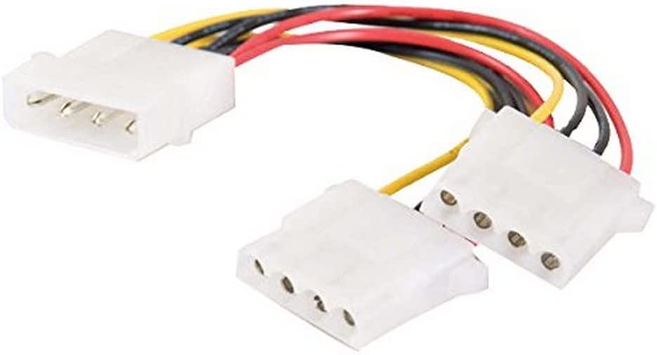 C2g/ cables to go C2G 03166 One 5.25 Inch to Two 5.25 Inch Internal Power Y-Cable, Multi-Color (6 Inch)