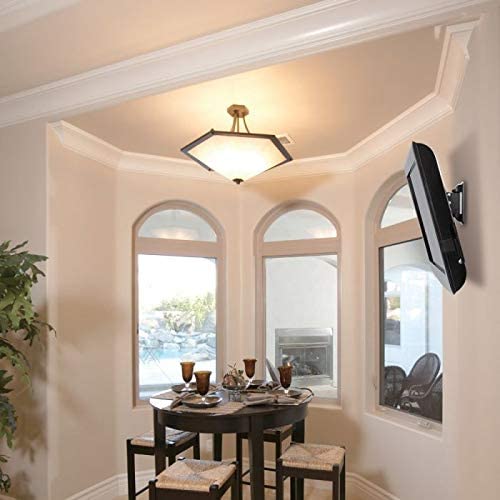 Atdec TH-2250-VTP Flat Screen Tilt and Pan TV Mount with 50x50/75x75/100x100/200x200mm VESA Support for Displays up to 66-Pound, Black