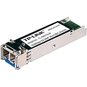 TP-Link Gigabit SFP module, 1000Base-SX Multi-mode Fiber Mini GBIC Module, Plug and Play, LC/UPC interface, Up to 550/220m distance (TL-SM311LM) Multi Mode Fiber SFP