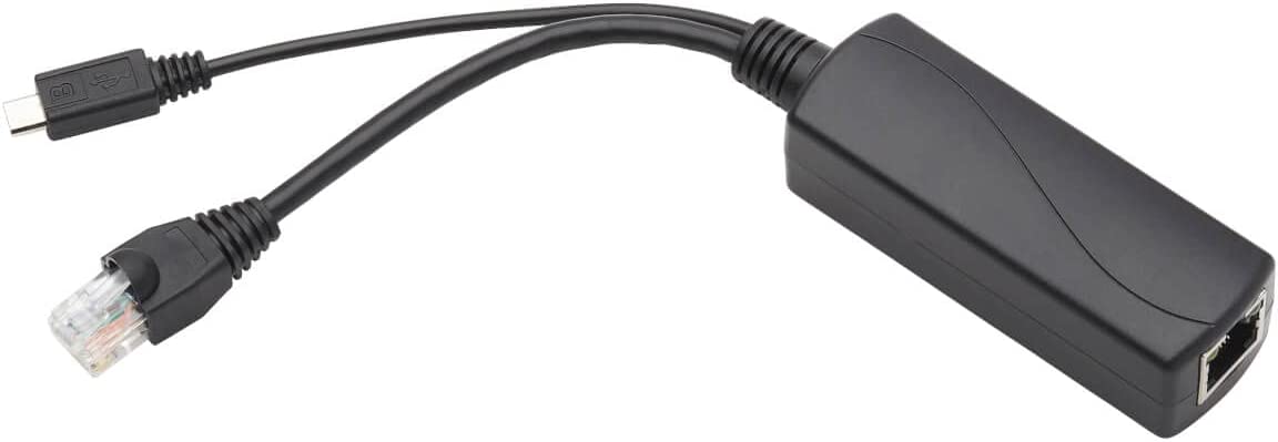 Tripp Lite PoE to USB Micro-B and RJ45 Active Splitter 48V to 5V 1A 100M (NPOE-SPL-G-5VMU)