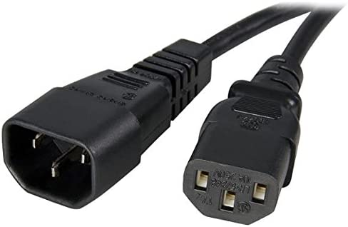 StarTech 1ft Standard Computer Power Cord Extension - C14 to C13 Model PXT1001
