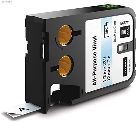 DYMO 1868752 All-Purpose Labels for DYMO XTL Label Makers, 3/4" - Black on White