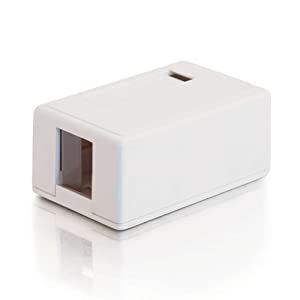 C2g/ cables to go C2G 03831 1-Port Keystone Jack Surface Mount Box, White