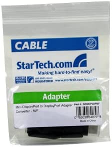 StarTech.com Mini DisplayPort to DisplayPort Adapter Converter - Mini DP (m) to DP (f) Converter Adapter (GCMDP2DPMF)