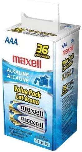 Maxell 723815 AAA Performance Long Lasting Alkaline Batteries - 36 Pack, Computer AAA - 36 Pack