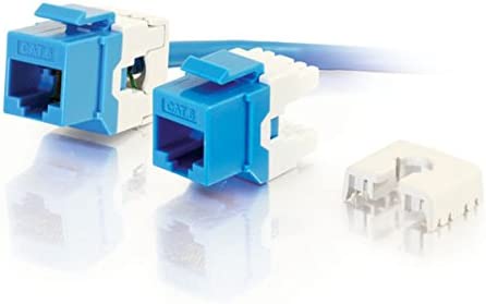 C2g/ cables to go Cables To Go - Keystone jack - RJ-45 - blue - 1 port Cat6 180 Keystone Jack Blue