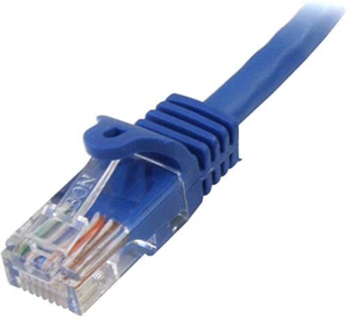 StarTech.com Cat5e Ethernet Cable1 ft - Blue - Patch Cable - Snagless Cat5e Cable - Short Network Cable - Ethernet Cord - Cat 5e Cable - 1ft (RJ45PATCH1) 1 ft / 30cm Blue