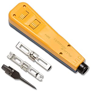 Flukenetworks Fluke Networks 10055501 D814 Impact Punch Down Tool with EverSharp 110 & EverSharp 66 Blades plus a Wood Screw Starter Punch With Eversharp 110, 66 Blade & Free Blade