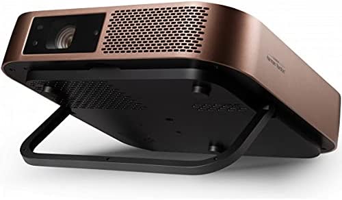 ViewSonic M2 1080p Portable Projector with 1200 LED Lumens, H/V Keystone, Auto Focus, Harman Kardon Bluetooth Speakers, HDMI, USB C, 12GB Storage, Stream Netflix with Dongle