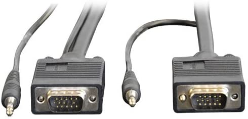 Tripp Lite VGA Coax Monitor Cable with audio, High Resolution cable with RGB coax (HD15 and 3.5mm M/M) 15-ft.(P504-015) 15 feet