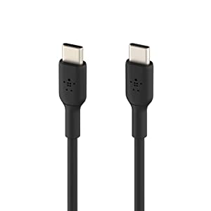 Belkin Boost Charge USB-C to USB-C Cable (USB Type-C Fast Charge Cable for Samsung, Pixel, iPad Pro and More) 2 m, Black USB-C to USB-C (PVC) 2 m Black