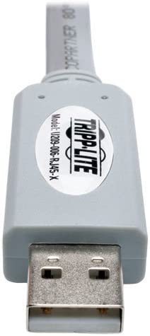 Tripp Lite USB to RJ45 Cisco Serial Roll Over Cable USB Type A RJ45 M/M 6 Ft (U209-006-RJ45-X), Black USB-A to RJ45 Cisco Serial