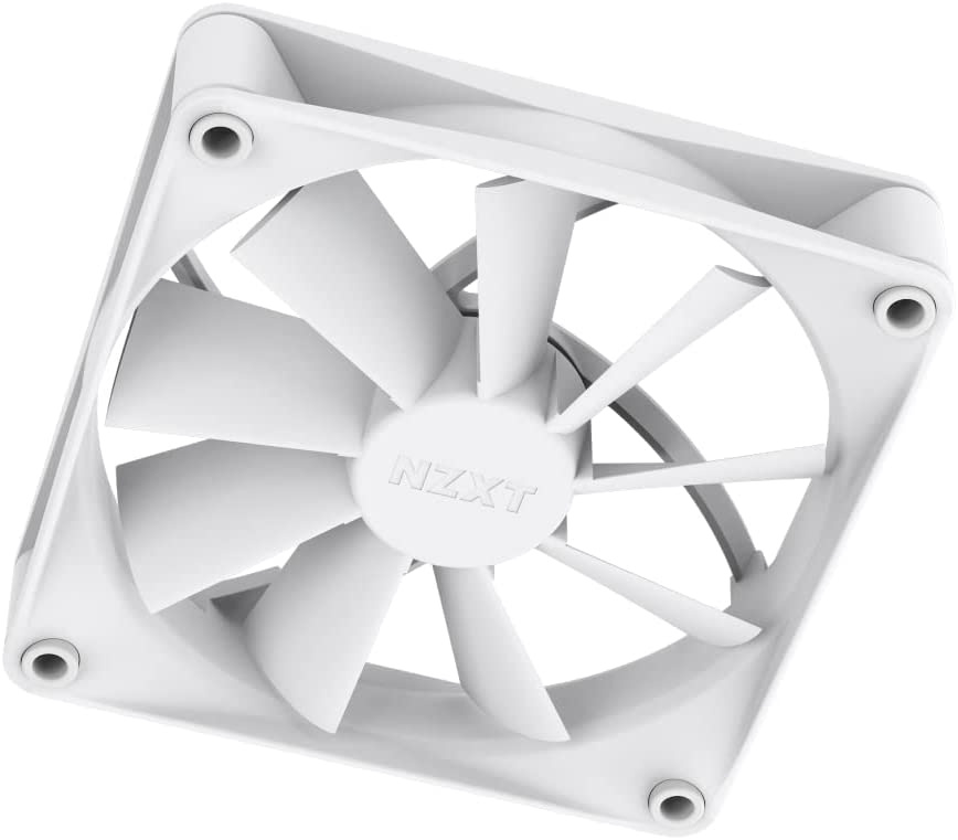 NZXT F120Q Quiet Airflow Fans - RF-Q12SF-W1 - Increase Air Volume - Quiet Operation - Long-Term Durability - 120mm Fan Single Pack - White