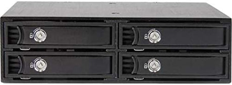 StarTech.com 4-Bay Mobile Rack Backplane for 2.5in SATA/SAS Drives - Hot Swap SSDs/HDDs from 5-15mm - Supports SAS II & SATA III (6 Gbps) (SATSASBP425) 4-Bay (2.5 in SATA/SAS) 1x5.25" Bay