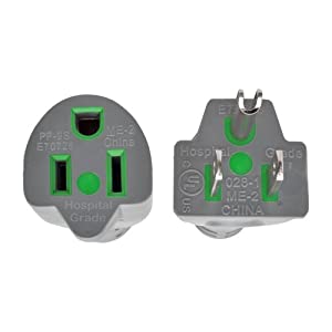 Tripp Lite 6ft Hospital Medical Power Extension Cord 5-15P HG 5-15R HG 120V 13A Gray 6' (P022-006-GY-HG) 6 ft.