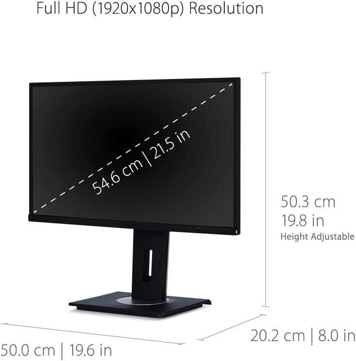 ViewSonic VG2248 22 Inch IPS 1080p Ergonomic Monitor with HDMI DisplayPort USB and 40 Degree Tilt for Home and Office 22-Inch