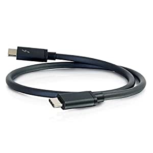 C2g/ cables to go C2G 28840 Thunderbolt 3 USB-C Male to USB-C Male Cable, 40Gbps and 4K 60Hz Video, Black (1.5 Feet, 0.45 Meters)