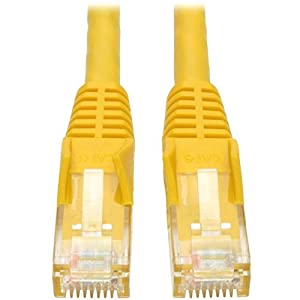 Tripp Lite (N201-007-YW) 10-Pack 7-Ft Yellow RJ45 M/M Cat6 Patch Cable