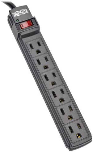Tripp Lite 6 Outlet Power Strip NEMA 5-15R 6-ft Cord 5-15P Black Housing (PS66B) 6 Outlet + 6ft Cord