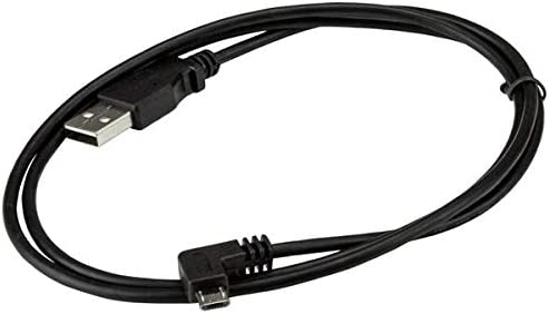 StarTech.com 1m 3 ft Micro-USB Charge-and-Sync Cable - Right-Angle Micro-USB - M/M - USB to Micro USB Charging Cable - 30/24 AWG (USBAUB1MRA),Black 1m / 3 ft Right Angled Connector