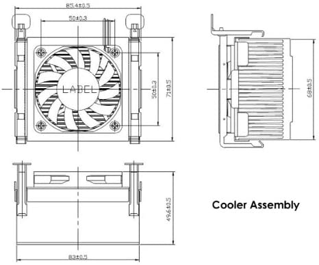 StarTech.com 85x70x50mm Socket 478 CPU Cooler Fan - CPU Cooler with Heatsink & TX3 Connector (FAN478), Black TX3 Socket 478
