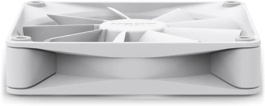 NZXT F120Q Quiet Airflow Fans - RF-Q12SF-W1 - Increase Air Volume - Quiet Operation - Long-Term Durability - 120mm Fan Single Pack - White