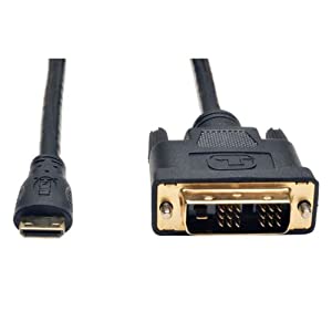 Tripp Lite Mini HDMI to DVI Cable, Digital Monitor Adapter Cable (Mini HDMI to DVI-D M/M) 3-ft.3' (P566-003-MINI),Black 3 ft. (Mini)