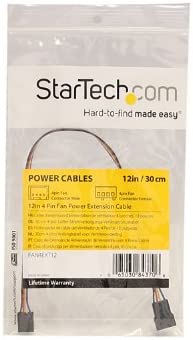 StarTech.com 12in 4 Pin Fan Power Extension Cable - M/F - Fan power extension cable - 4 pin PWM (M) to 4 pin PWM (F) - FAN4EXT12 4 Pin Extension 12in