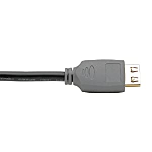 Tripp Lite High Speed 4K HDMI 2.0a Cable with Gripping Connectors (M/M), Black, 10 ft. (P568-010-2A)